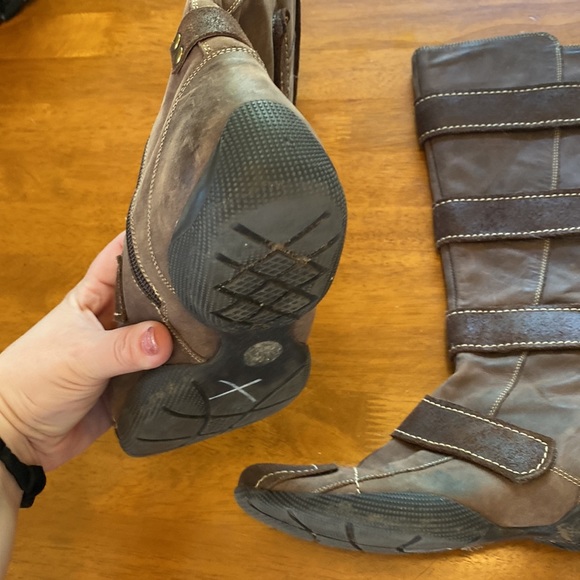 Berne Mev Tall Brown Leather Suede Boots 36 EUC - Picture 5 of 9